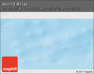 Physical 3D Map of the Area around 64° 0' 52" N, 7° 43' 29" E