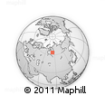 Outline Map of the Area around 64° 0' 52" N, 83° 22' 30" E, rectangular outline