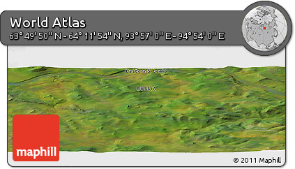 Satellite Panoramic Map of the Area around 64° 0' 52" N, 94° 25' 30" E