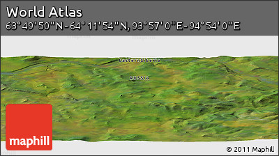 Satellite Panoramic Map of the Area around 64° 0' 52" N, 94° 25' 30" E