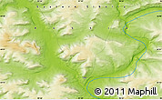 Physical Map of the area around 64° 0' 52" N, 97° 49' 29" E