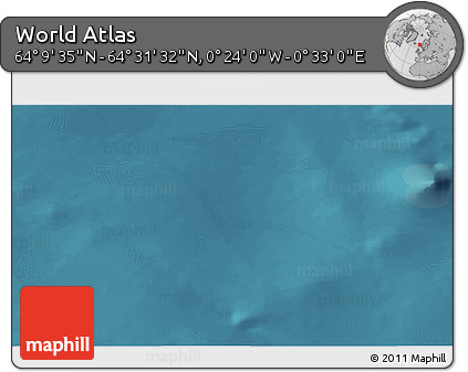 Satellite 3D Map of the Area around 64° 20' 33" N, 0° 4' 30" E
