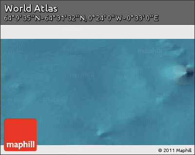 Satellite 3D Map of the Area around 64° 20' 33" N, 0° 4' 30" E