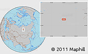 Gray Location Map of the area around 64° 20' 33" N, 100° 22' 30" E