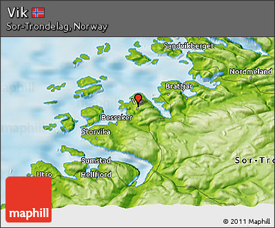 Physical 3D Map of Vik