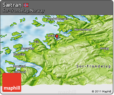 Physical 3D Map of Sætran