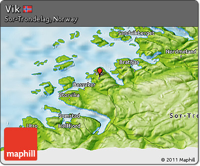 Physical 3D Map of Vik