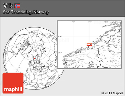 Blank Location Map of Vik