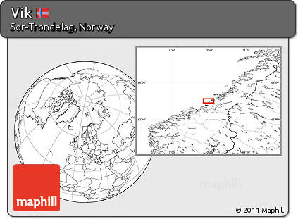 Blank Location Map of Vik