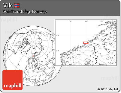 Blank Location Map of Vik