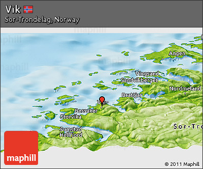 Physical Panoramic Map of Vik