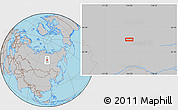 Gray Location Map of the area around 64° 20' 33" N, 114° 49' 29" E