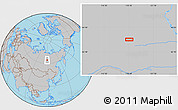 Gray Location Map of the area around 64° 20' 33" N, 118° 13' 29" E