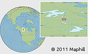 Savanna Style Location Map of the area around 64° 20' 33" N, 118° 4' 29" W