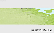 Physical Panoramic Map of the area around 64° 20' 33" N, 118° 4' 29" W