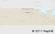 Shaded Relief Panoramic Map of the area around 64° 20' 33" N, 118° 4' 29" W