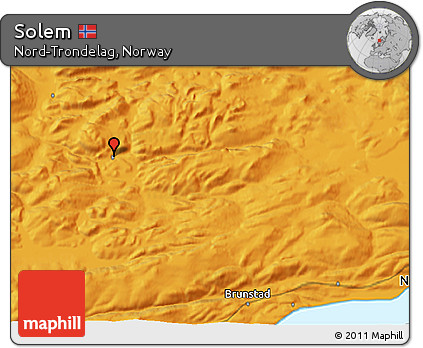 Political 3D Map of Solem
