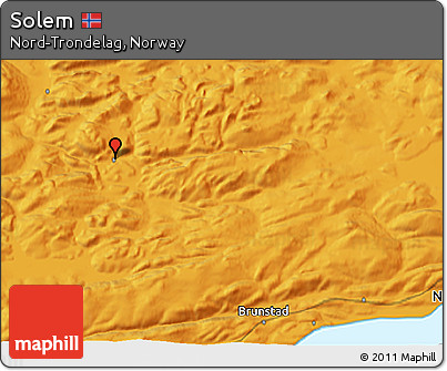 Political 3D Map of Solem
