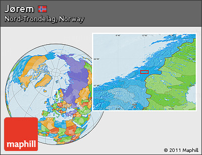 Political Location Map of Jørem