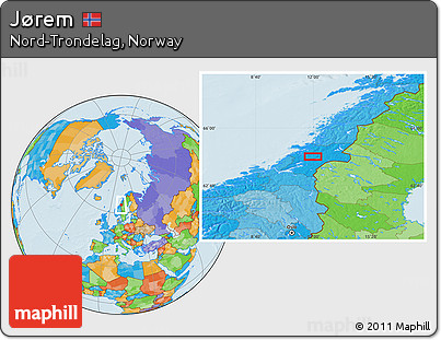 Political Location Map of Jørem