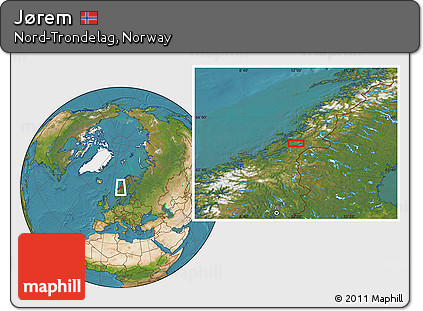 Satellite Location Map of Jørem