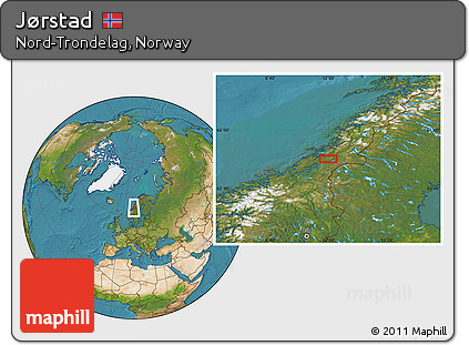Satellite Location Map of Jørstad