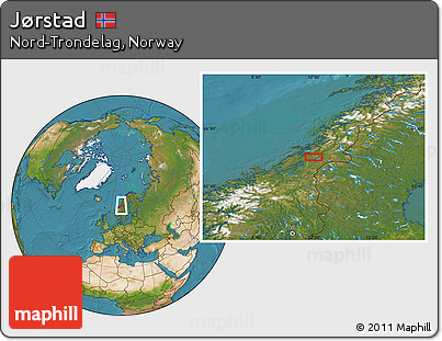 Satellite Location Map of Jørstad