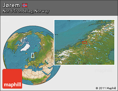 Satellite Location Map of Jørem