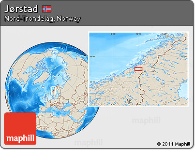 Shaded Relief Location Map of Jørstad