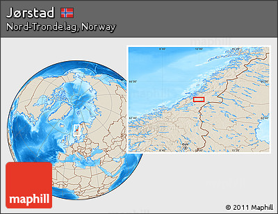 Shaded Relief Location Map of Jørstad