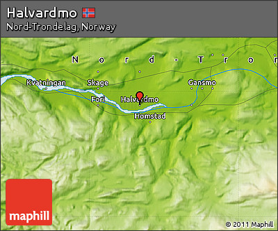 Physical Map of Halvardmo