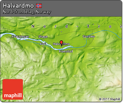 Physical Map of Halvardmo