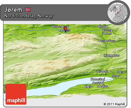 Physical Panoramic Map of Jørem