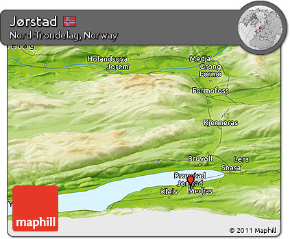 Physical Panoramic Map of Jørstad