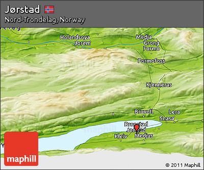 Physical Panoramic Map of Jørstad