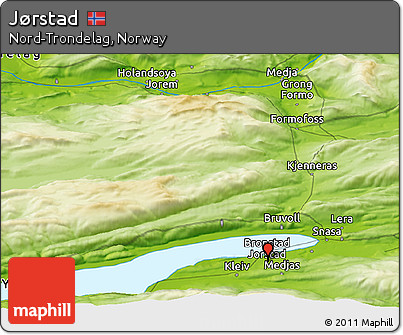 Physical Panoramic Map of Jørstad