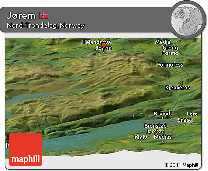 Satellite Panoramic Map of Jørem