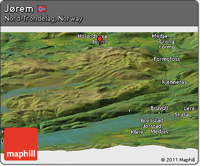 Satellite Panoramic Map of Jørem