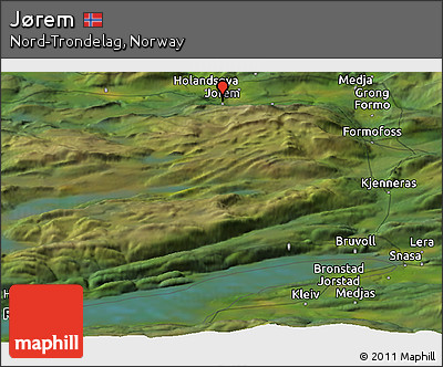 Satellite Panoramic Map of Jørem