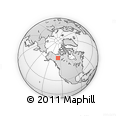 Outline Map of the Area around 64° 20' 33" N, 126° 34' 29" W, rectangular outline