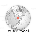 Outline Map of the Area around 64° 20' 33" N, 130° 7' 30" E, rectangular outline