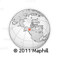 Outline Map of the Area around 64° 20' 33" N, 130° 49' 29" W, rectangular outline