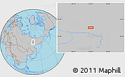 Gray Location Map of the area around 64° 20' 33" N, 133° 31' 30" E