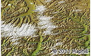 Satellite Map of the area around 64° 20' 33" N, 133° 31' 30" E