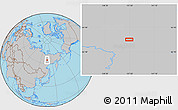 Gray Location Map of the area around 64° 20' 33" N, 137° 46' 30" E