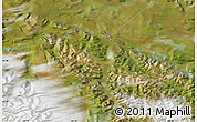 Satellite Map of the area around 64° 20' 33" N, 147° 58' 29" E