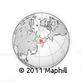 Outline Map of the Area around 64° 20' 33" N, 153° 55' 30" E, rectangular outline