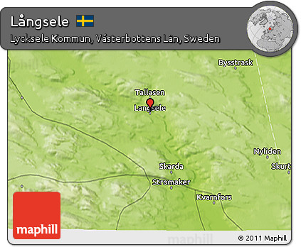 Physical 3D Map of Långsele