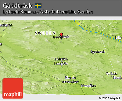 Physical Panoramic Map of Gäddträsk