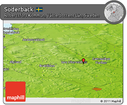 Physical Panoramic Map of Söderbäck